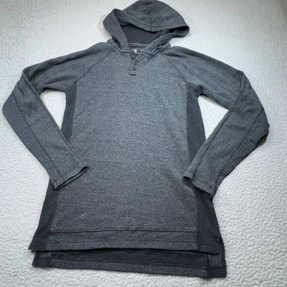Buckle Hoodie Men Medim‎ Gray BKE Henley Sweatshirt Stretch Fernando Thermal - Picture 2 of 12